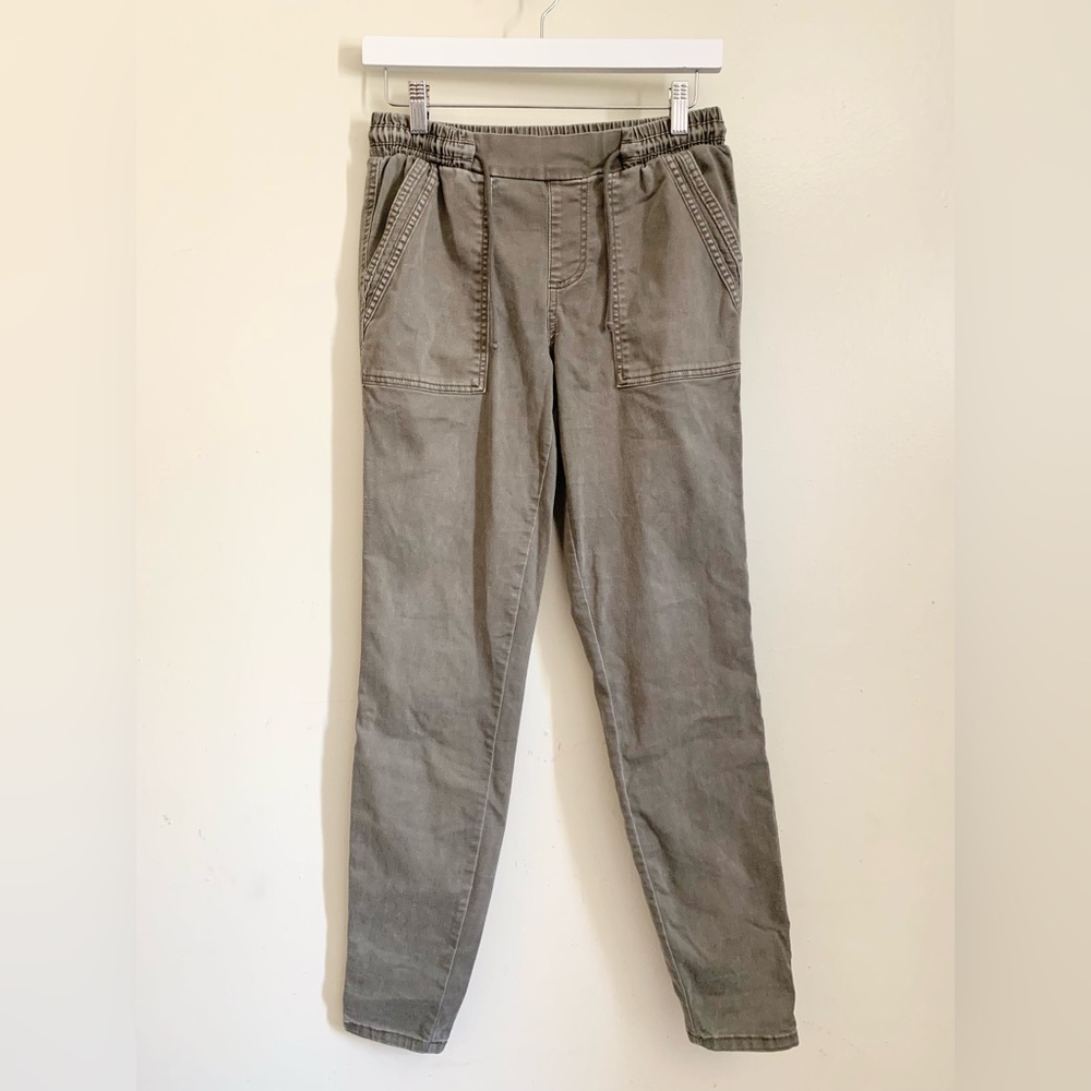 Maurices Green Skinny Cotton Blend Drawstring Denim Cargo Pants XSmall